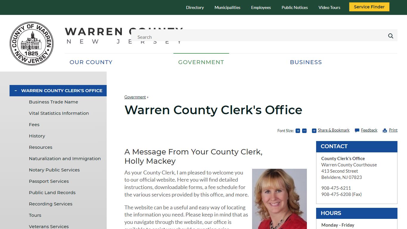 Warren County Clerk's Office | Warren County, NJ